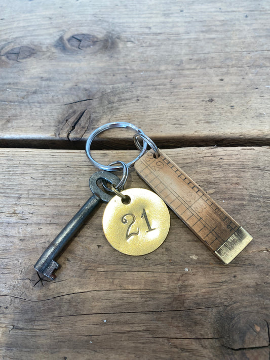 #21 Brass Tally Key Ring